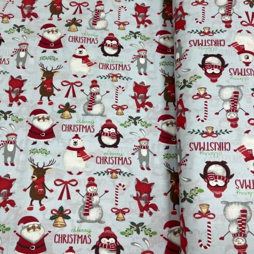 Pościel Beżowo Złota Merry Christmas Family (2 poszwy na kołdry) - obrazek 2